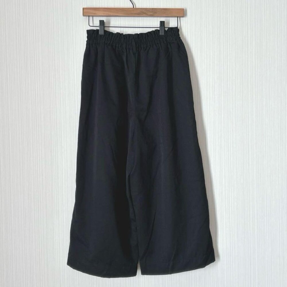 Oxfree Wide Pants Skants Black L Waist Tie Elastic Gather